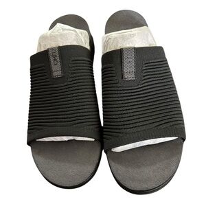 Ryka Epic Women's Slip-On Slide Sandals Black Size 9W